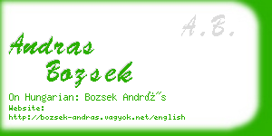 andras bozsek business card